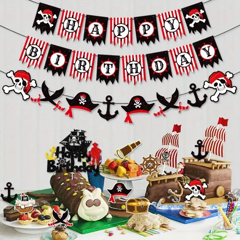 Pirate Theme Foil Balloons Birthday Decorations Pirate Theme - Temu