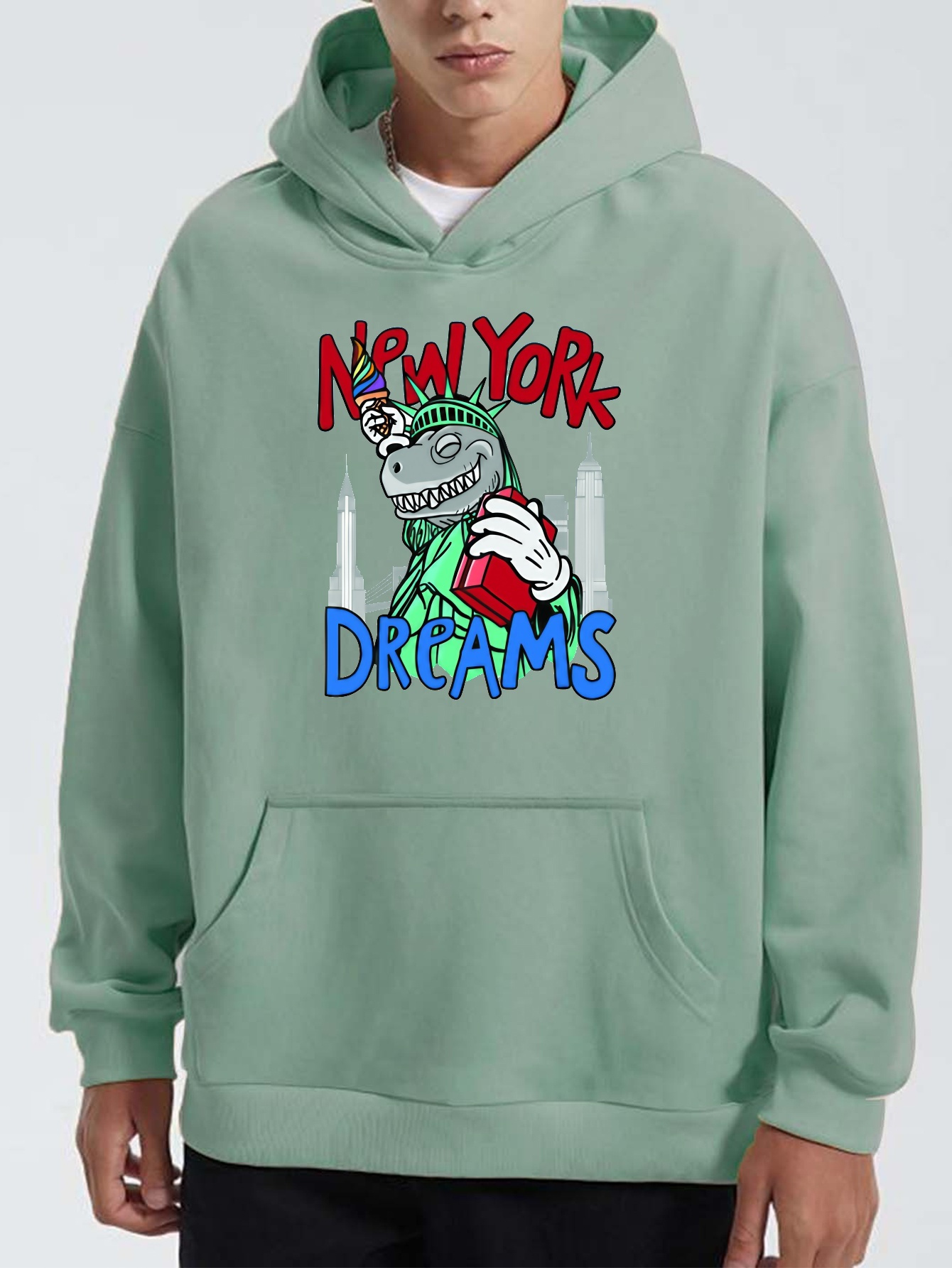 Cartoon Dinosaur Ride Motorcycle Print Hoodie Cool Hoodies For Men Mens  Casual Graphic Design Pullover Hooded Sweatshirt With Kangaroo Pocket  Streetwear For Winter Fall As Gifts, Today's Best Daily Deals