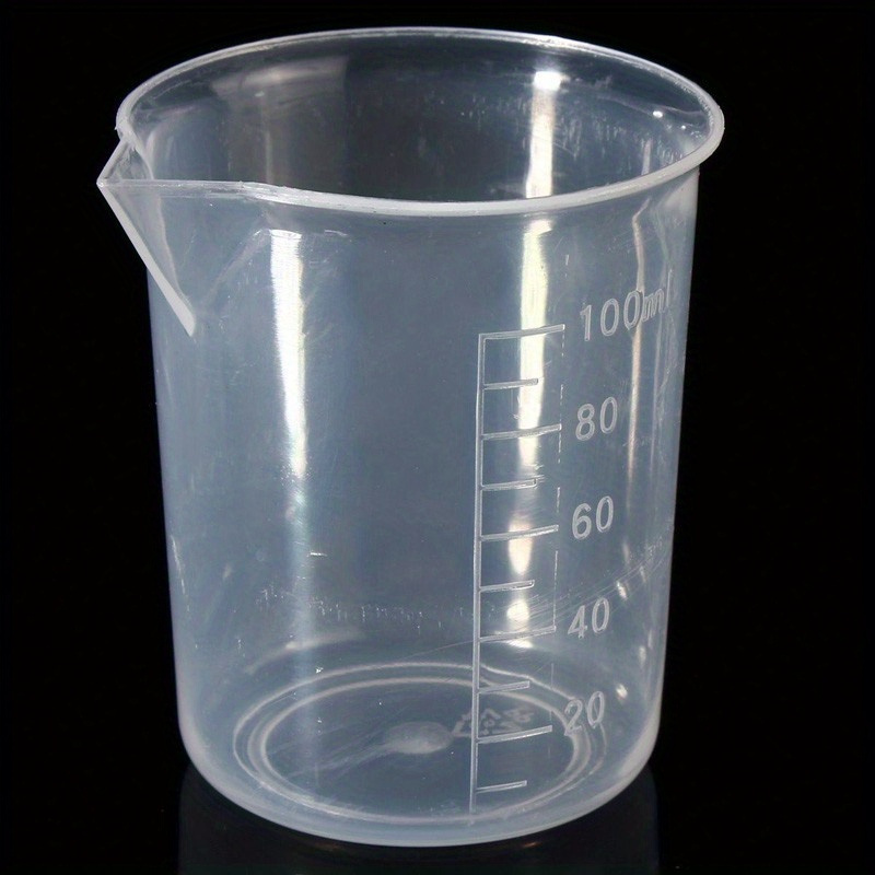 Tasse à mesurer graduée en plastique 100ml récipient à liquide résine époxy  Silicone outil de fabrication