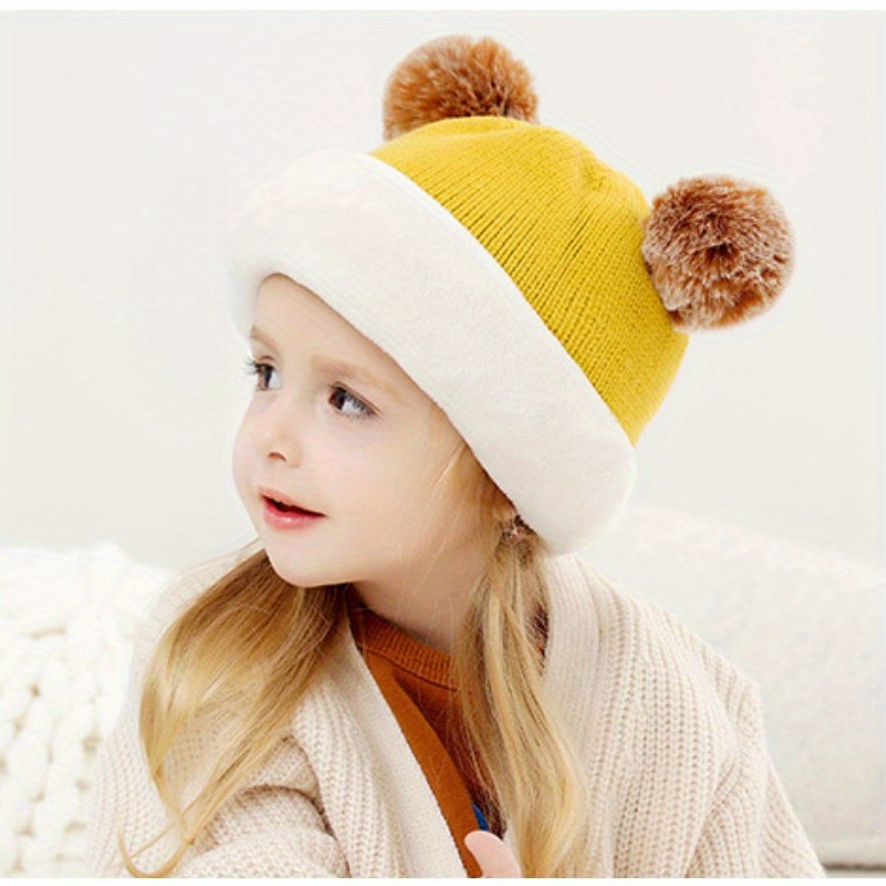 Chapeau d'hiver enfants Chapeau bonnet Cadeaux de Pâques pour les enfants  Chapeau d'hiver enfants Cadeau du premier anniversaire Rose saumon -   France