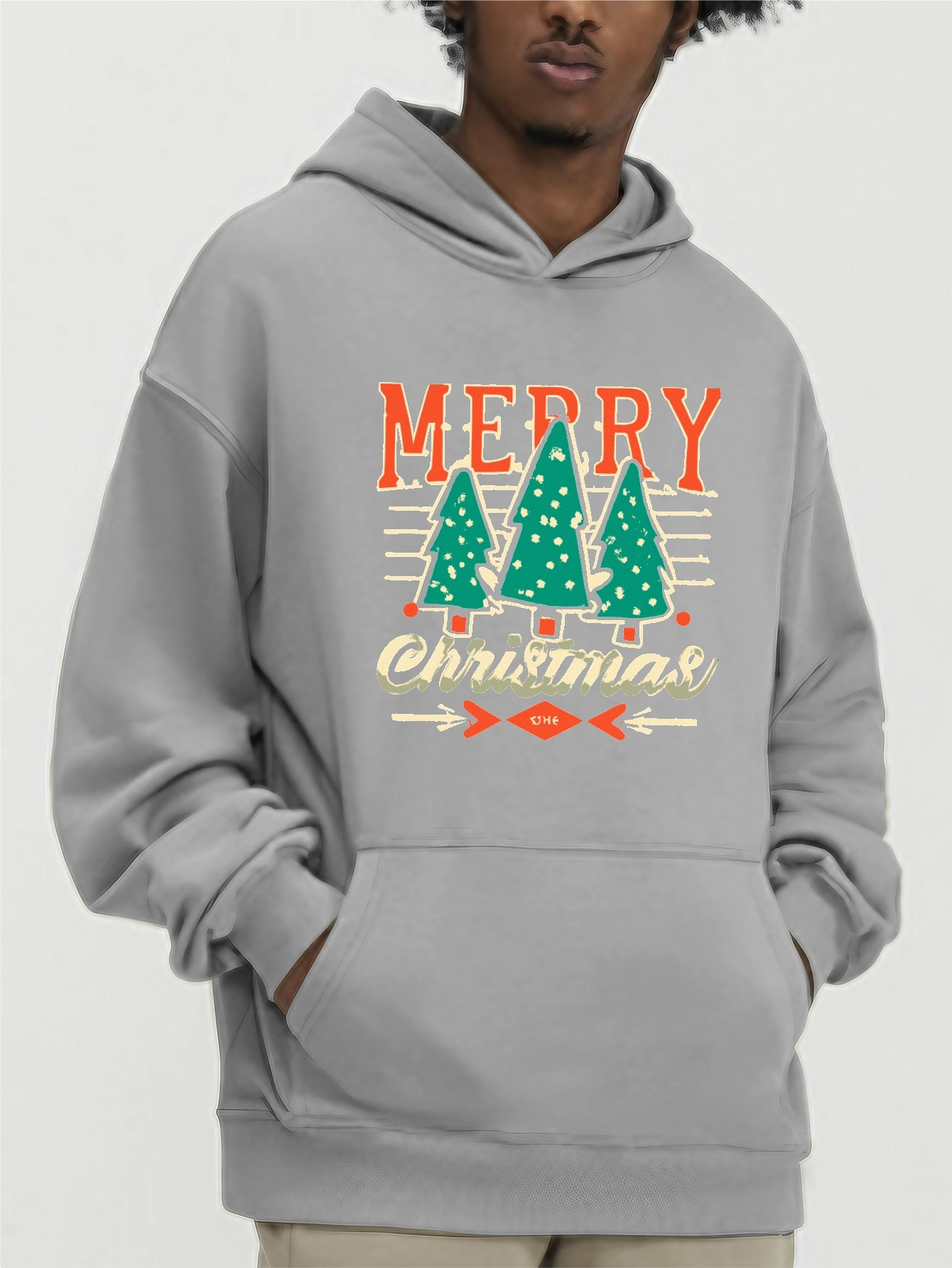 Sudadera Capucha Estampada Patrón Feliz Navidad Sudaderas - Temu Mexico