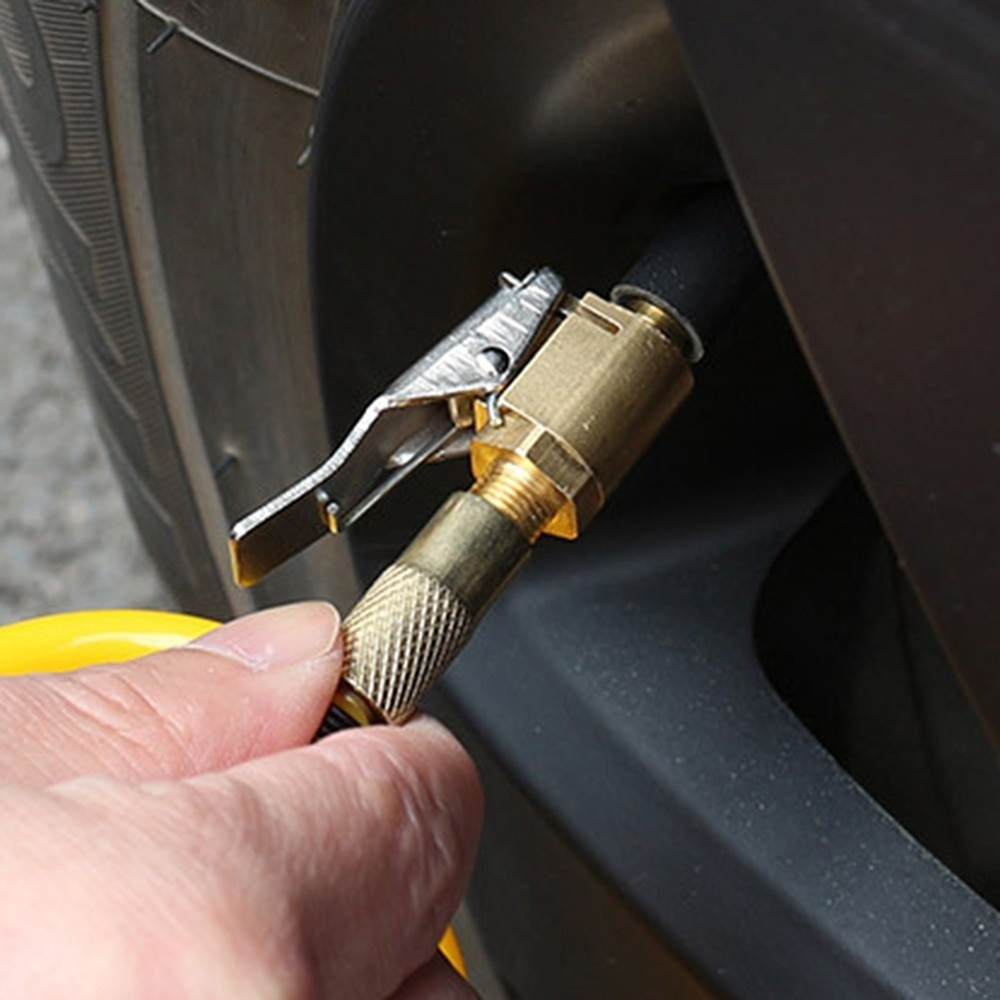 Adaptateur de valve de pneu de voiture de 2 pièces, buse de pompe de 8 mm  gonfleur en laiton Valve Clip Clamp Connecteur Adaptateur pour pneu de  voiture ou de camion