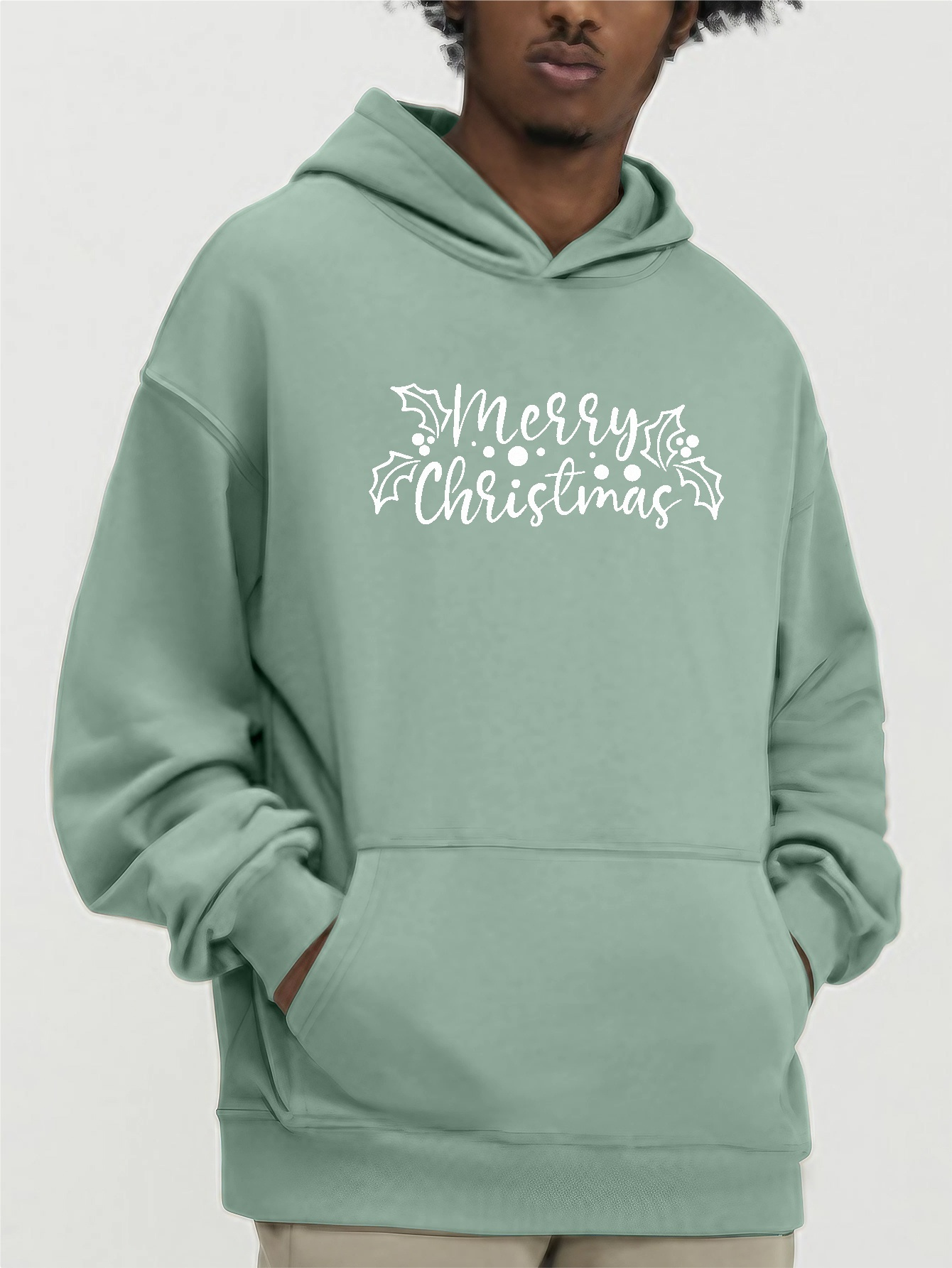 Sudadera Capucha Estampada Patrón Feliz Navidad Sudaderas - Temu Mexico