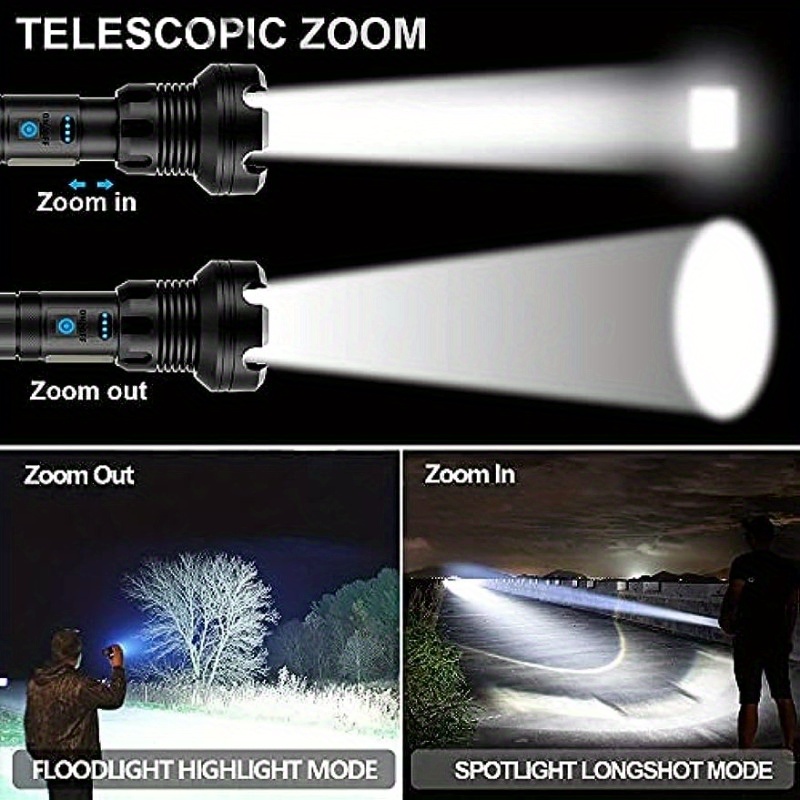 Led Rechargeable Flashlights High Lumens Brightest - Temu