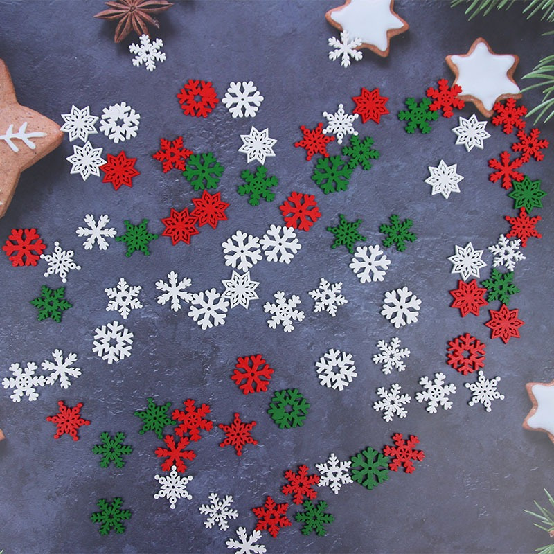 Wooden Christmas Snowflake Cutouts Ornaments For - Temu