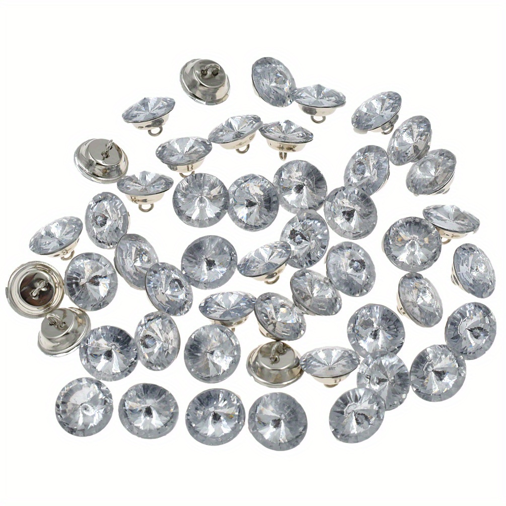 TEMU 50 stuks 18mm/22mm Acryl Strass Zachte Tas Knopen Bank Knopen Toevoegingen Schoenen Bank Achtergrond Muur Decoratie