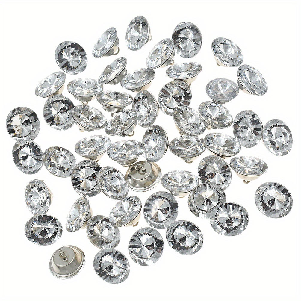 TEMU 50 stuks 18mm/22mm Acryl Strass Zachte Tas Knopen Bank Knopen Toevoegingen Schoenen Bank Achtergrond Muur Decoratie