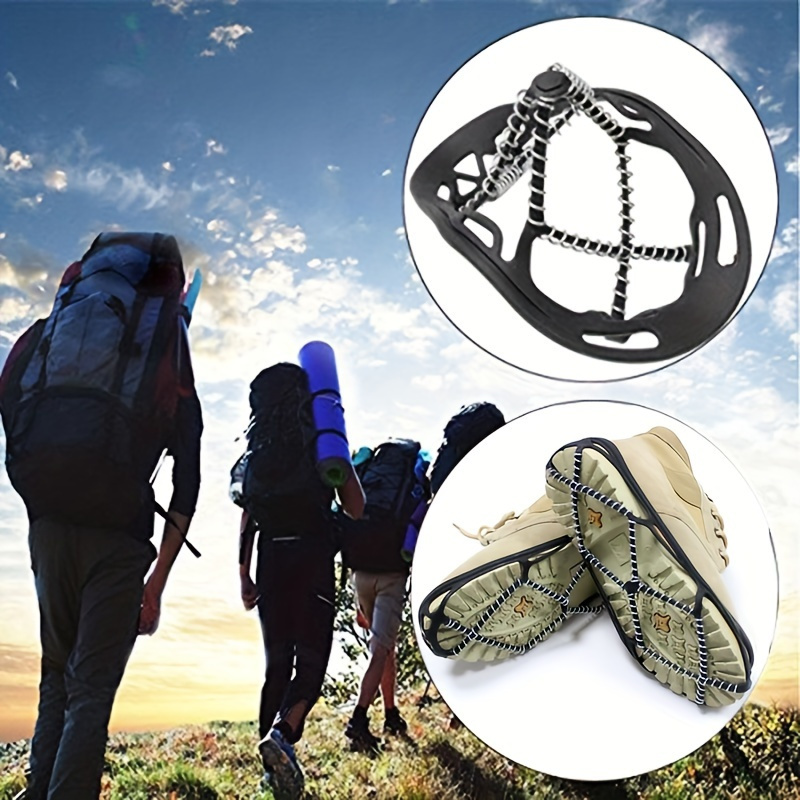 Crampons Ice Cleats For Outdoor Camping Hiking Fishing, Non-slip Shoes  Covers For Hiking Shoes And Boots