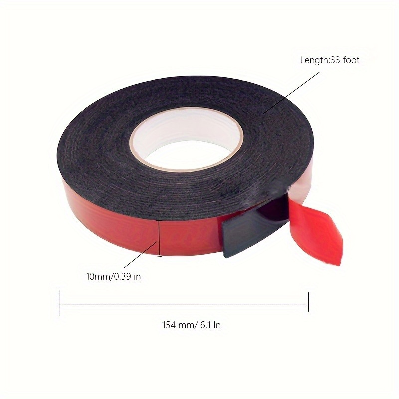 Double Sided Adhesive tape Heavy Duty, Double Stick Mounting (2 Rolls,  Total 20FT), Clear Two Sided Wall tape Strips, Removable Poster tape for  Home