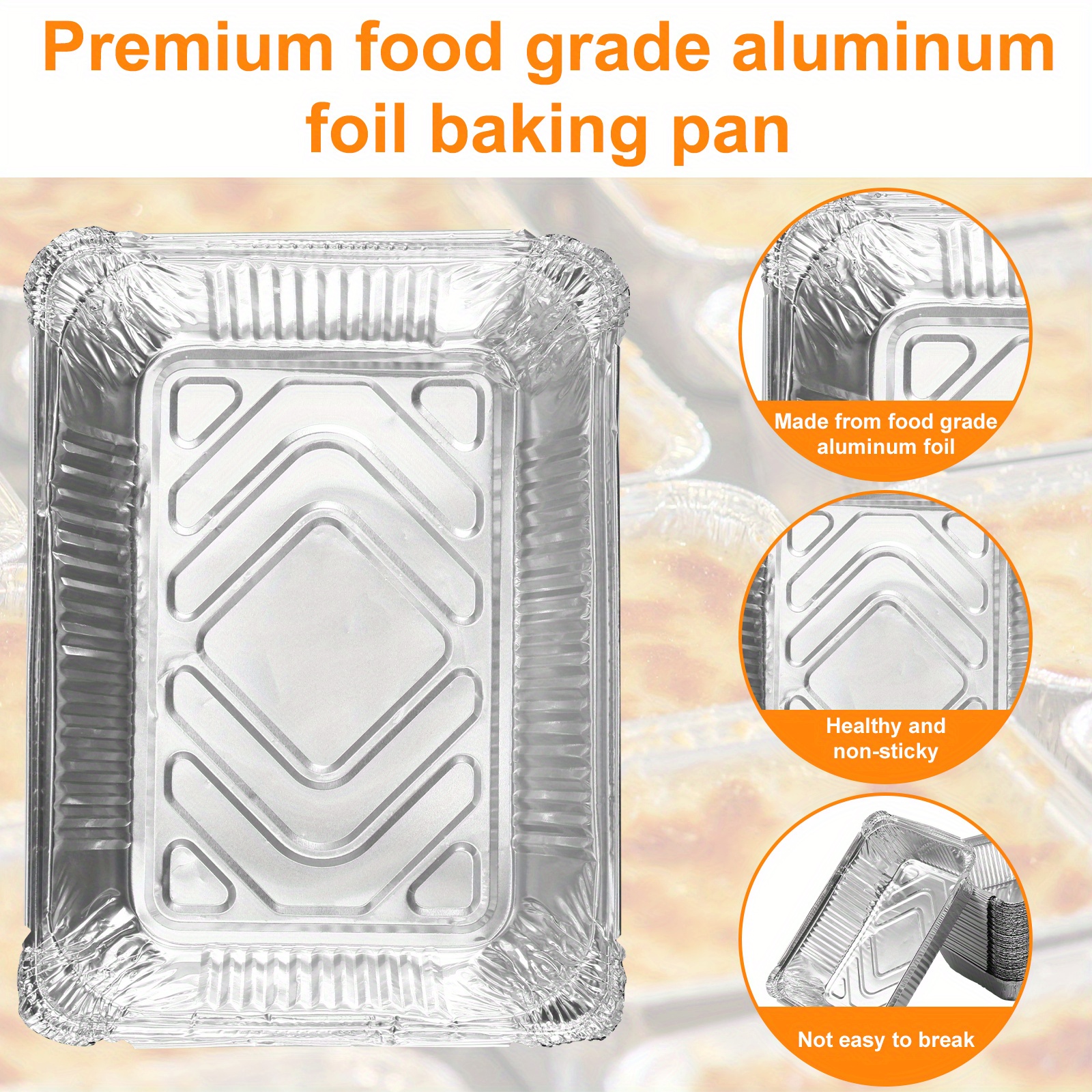 Aluminum Foil Drip Pans, Disposable Trays for Gas and Charcoal