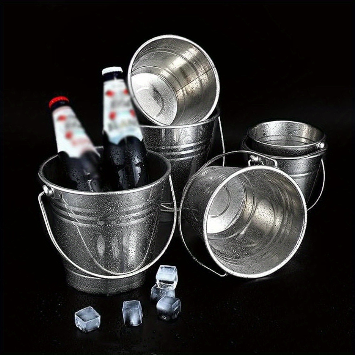 Stainless Steel Ice Bucket Golden Wine Champagne Beer Party - Temu