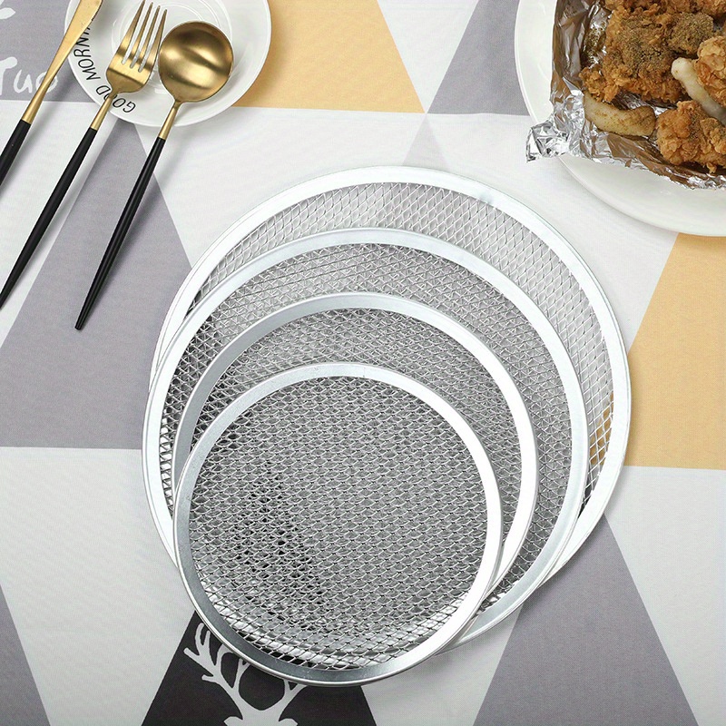 Mesh Baking Tray Non-Stick Round Baking Pan Durable Non-Stick