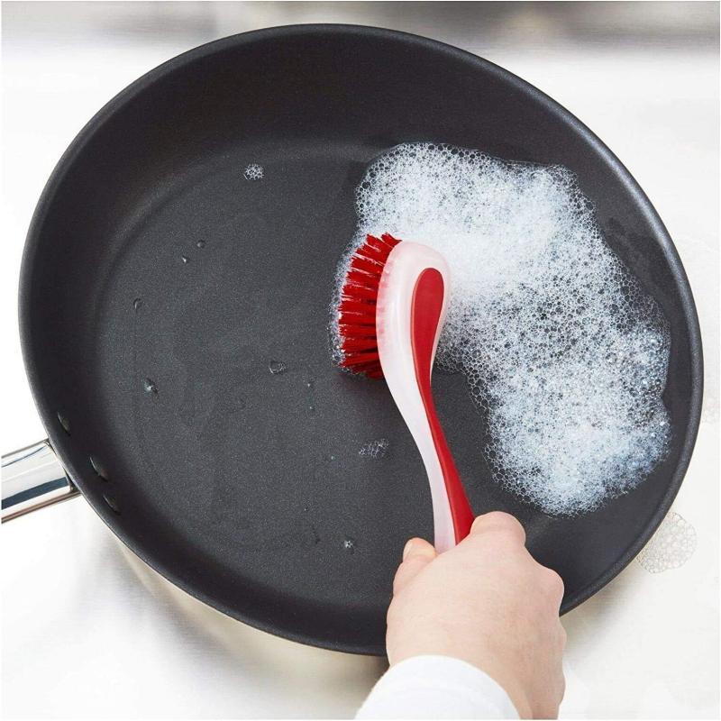 Long Handle Dishwashing Brush With Suction Cup for Kitchen - Temu