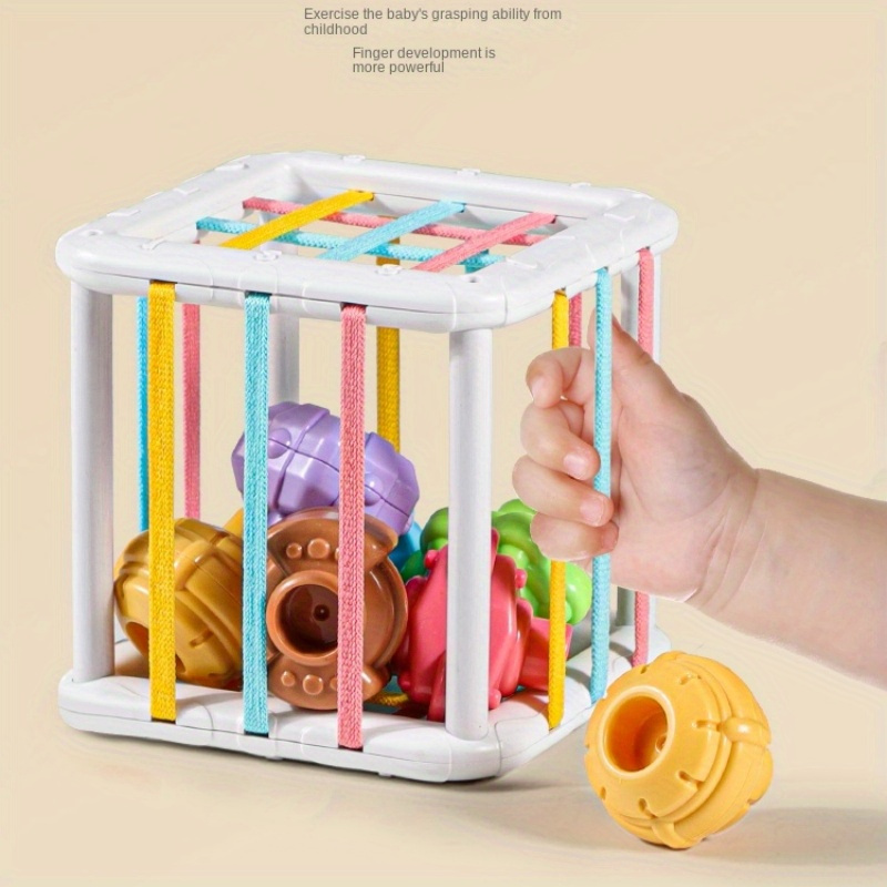 Rainbow Push & Pull Toy Shape Grasp Training Educational Toy
