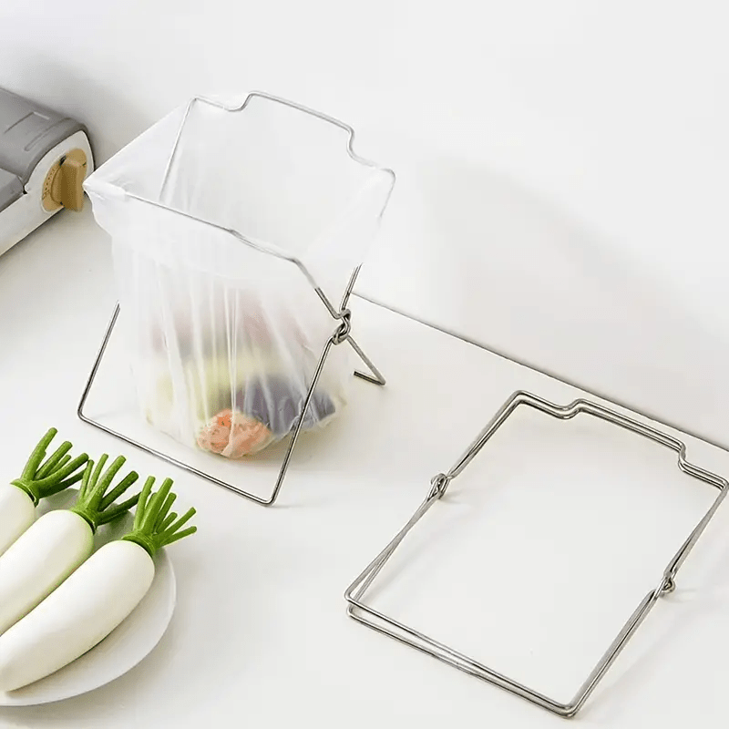 1pc Foldable Stainless Steel Rag Holder, Kitchen Countertop