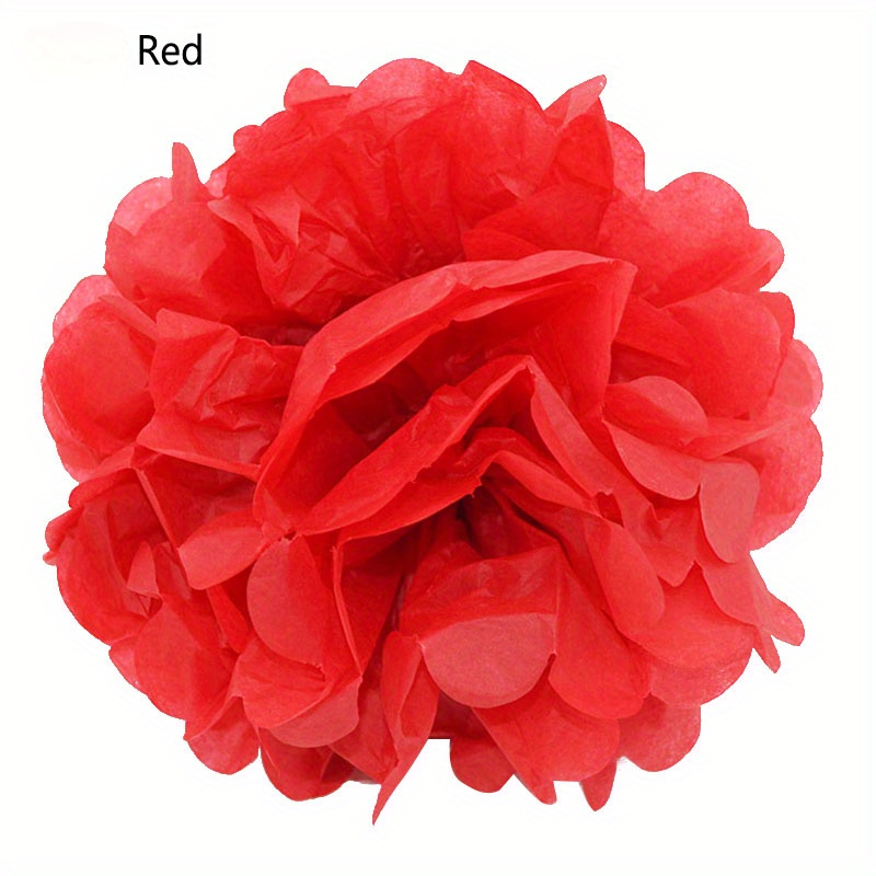 5PCS Handmade 6''(15CM) Tissue Paper Pom Poms Paper Flower Ball