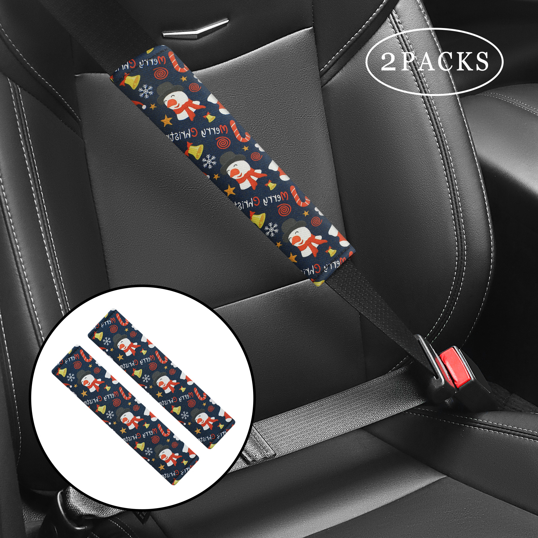 Paquete de 5 coloridos accesorios de coche para mujer, funda universal para  volante, funda para cinturón de seguridad, almohadillas para los hombros