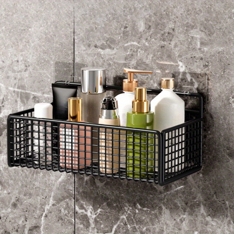 12-inch Black Chicken Wire Wall Mounted Spice Rack, Kitchen