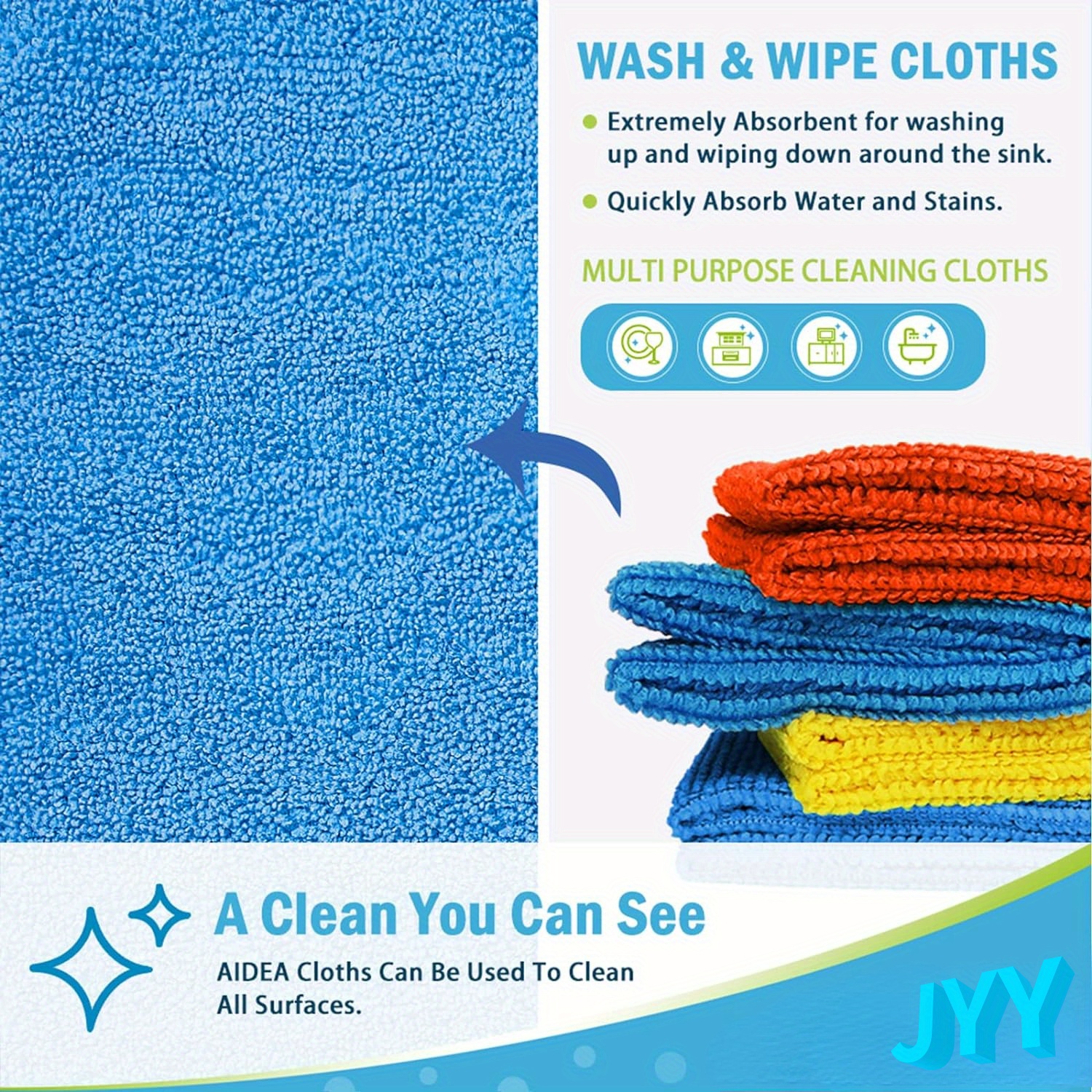 Microfiber Cleaning Cloths, All-purpose Soft Absorbent Cleaning Rags, Lint  Free - Streak Free Wash Cloth For House, Kitchen, Car, Window, Gifts - Temu