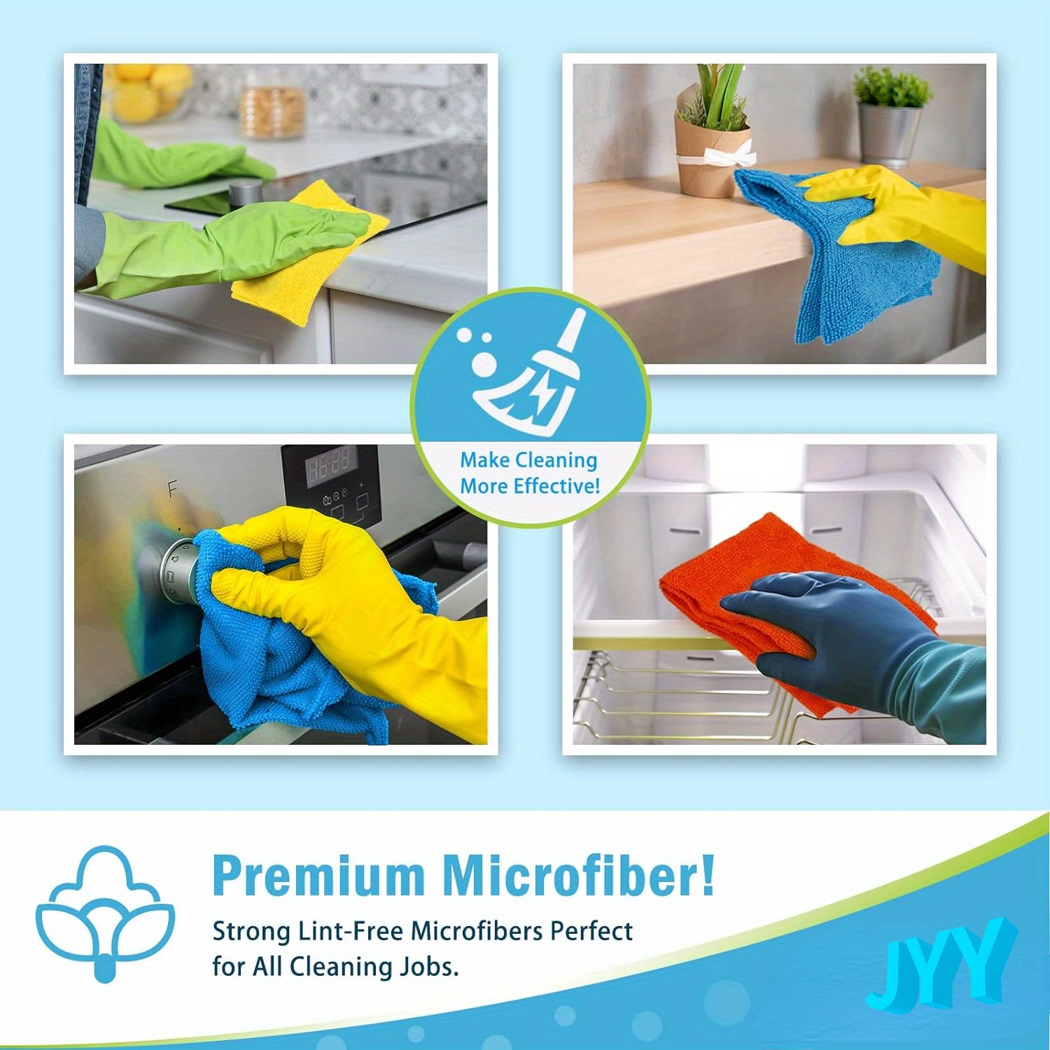 Microfiber Cleaning Cloths, All-purpose Soft Absorbent Cleaning Rags, Lint  Free - Streak Free Wash Cloth For House, Kitchen, Car, Window, Gifts - Temu