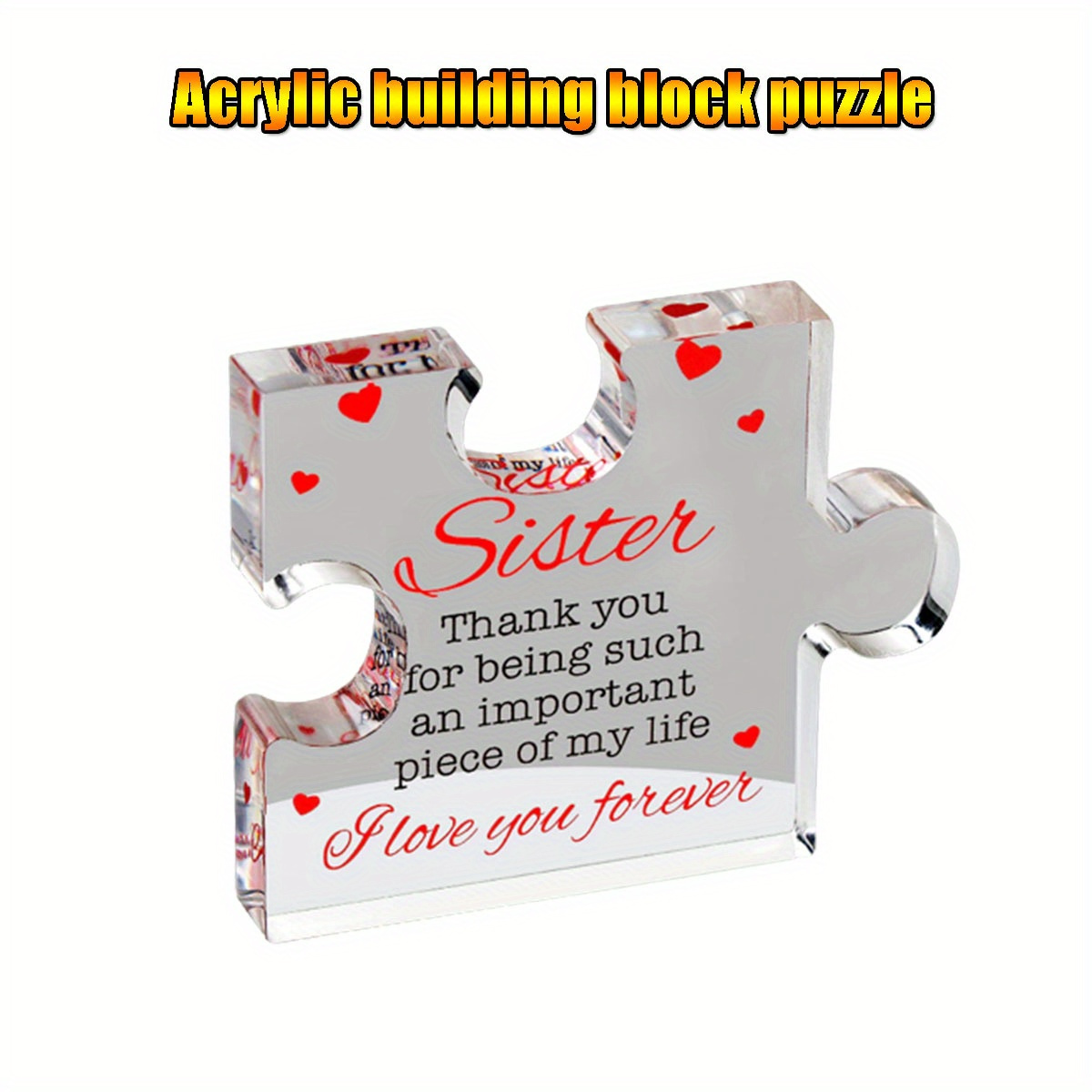 1 Piece Of Carved Acrylic Building Blocks Puzzle - Perfect Birthday Gift  For Sisters - Cute And Unique Home Decoration, Room Decoration And Office  Dec