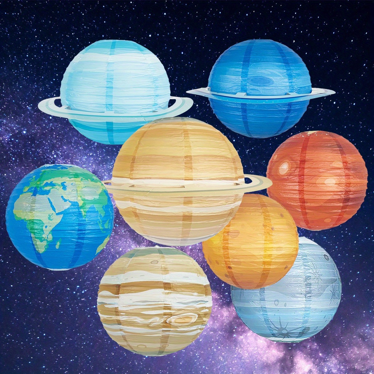 Space Paper Lanterns Planets Lanterns Paper Planets - Temu