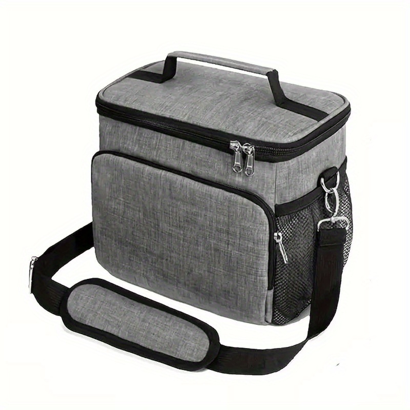 1pc Adjustable Strap Lunch Bag With Large Capacity And Multiple Functions,  Insulated Tote Bag For Bento Box