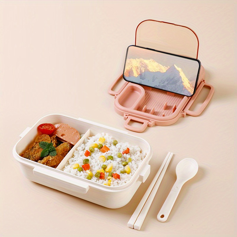 Microwavable Lunch Box Wheat Straw Cartoon Bento Box Portable Food Box  Container Dinnerware For kids School Picnic Travel - AliExpress