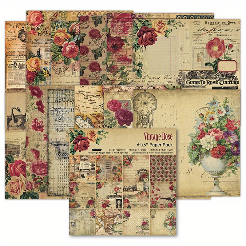 Vintage Scrapbook Paper Map Newspaper Pattern Scrapbooking - Temu