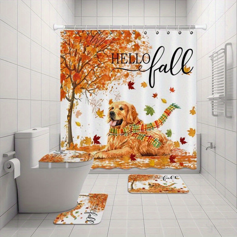 Bathroom Sets Rugs Shower Curtain - Temu