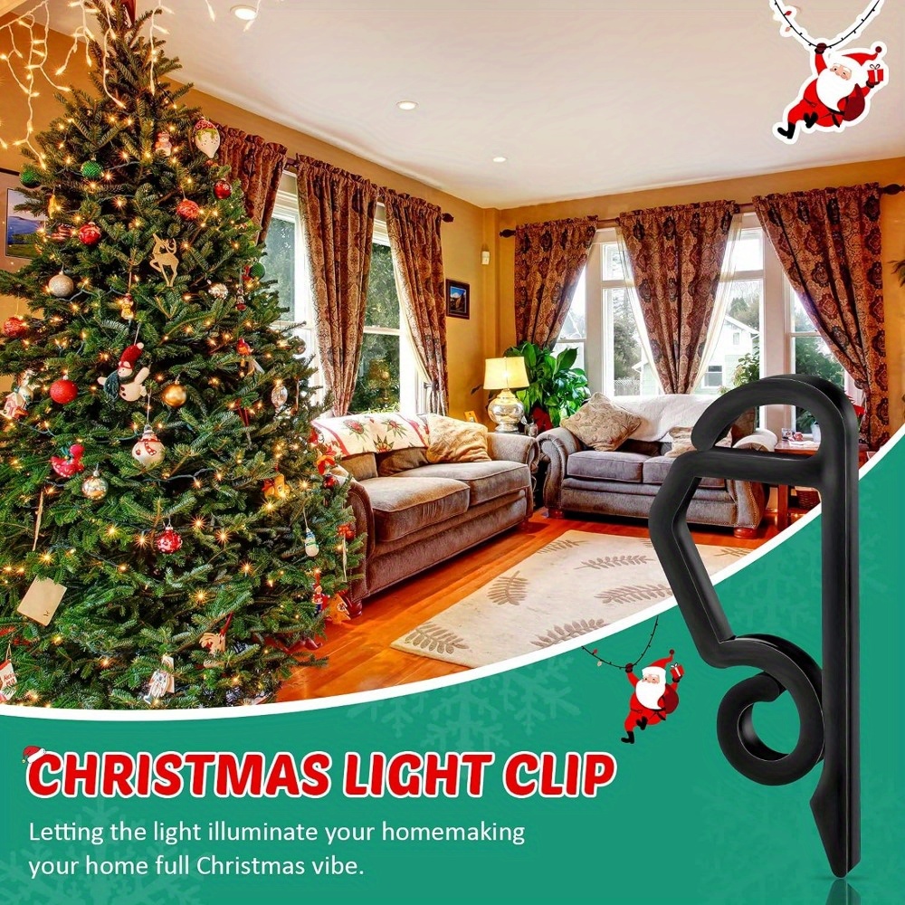 Hanger Clips 120-Pack Christmas Light Clips - Black Plastic Gutter Hooks For Outdoor String Lights Gutter Hooks For Lights
