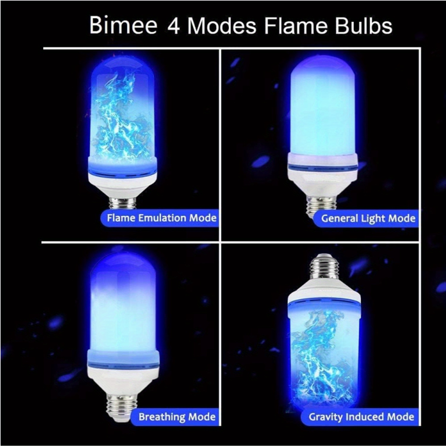 Led Flame Effect Fire E26 Light Bulbs creative Flickering - Temu