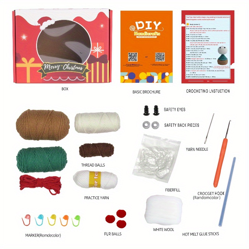 New English Manual Crochet Material Package Weaving Handmade - Temu