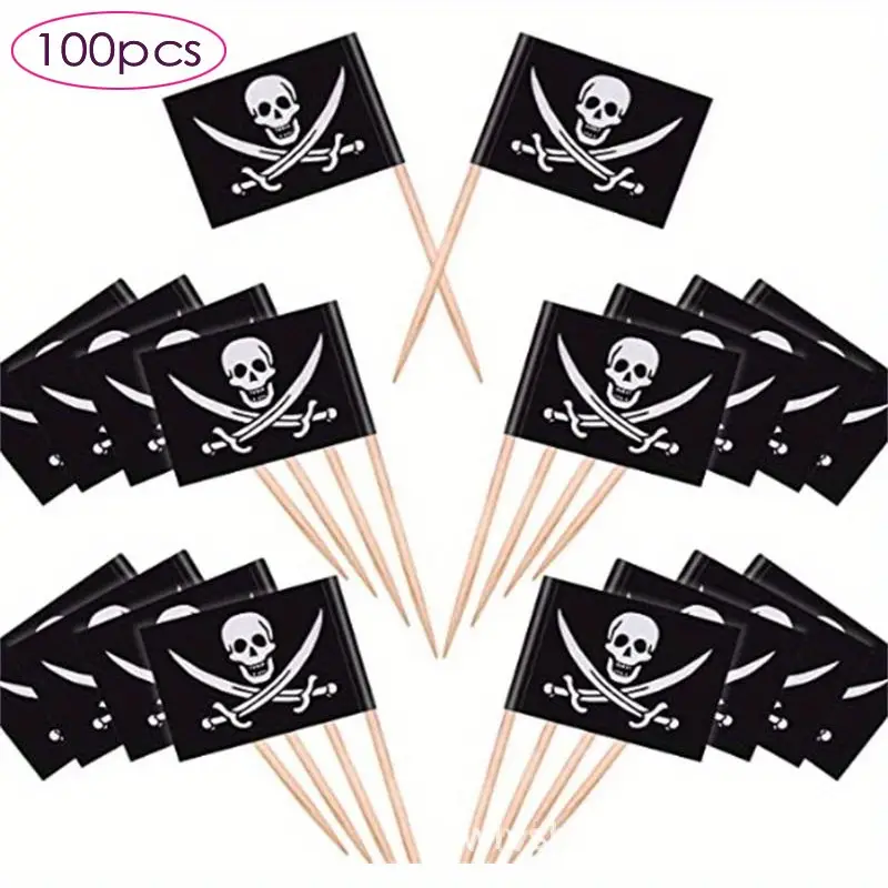 Pirate Cocktail Toothpicks Flags Halloween Toothpick Flags - Temu