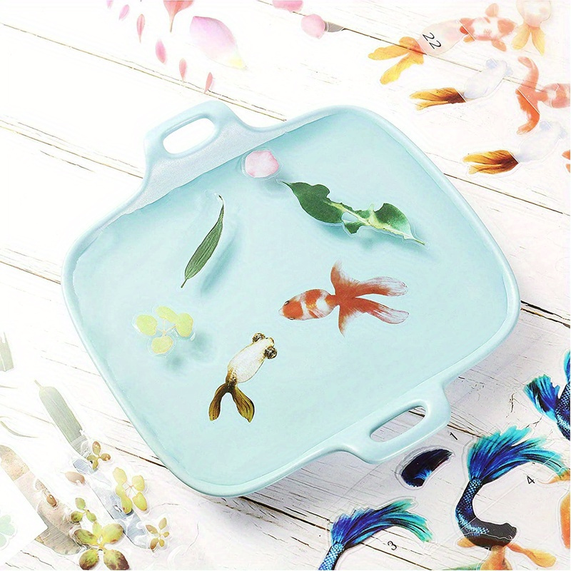 3d Goldfish Resin Stickers Set Diy Resin Painting Goldfish - Temu