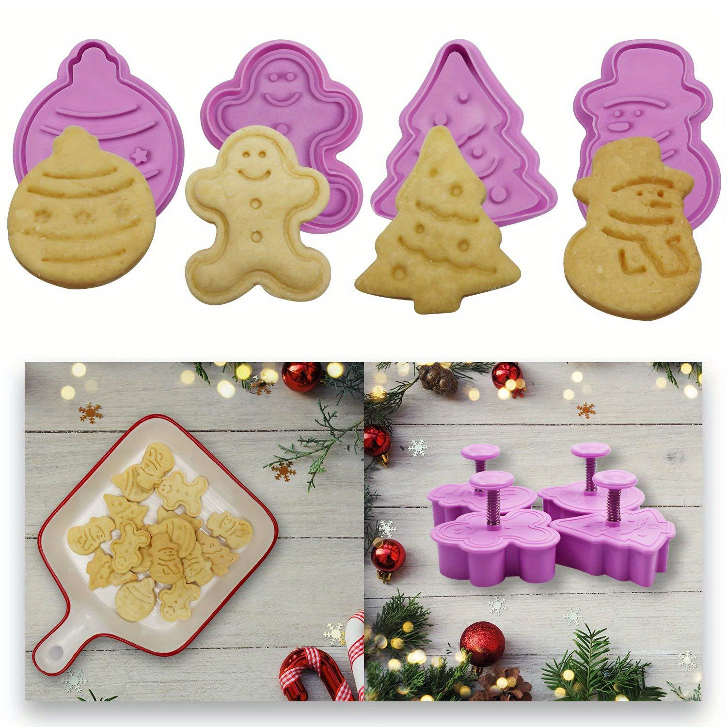 Acheter Ensemble de tampons à biscuits de Noël, 6 styles d'emporte