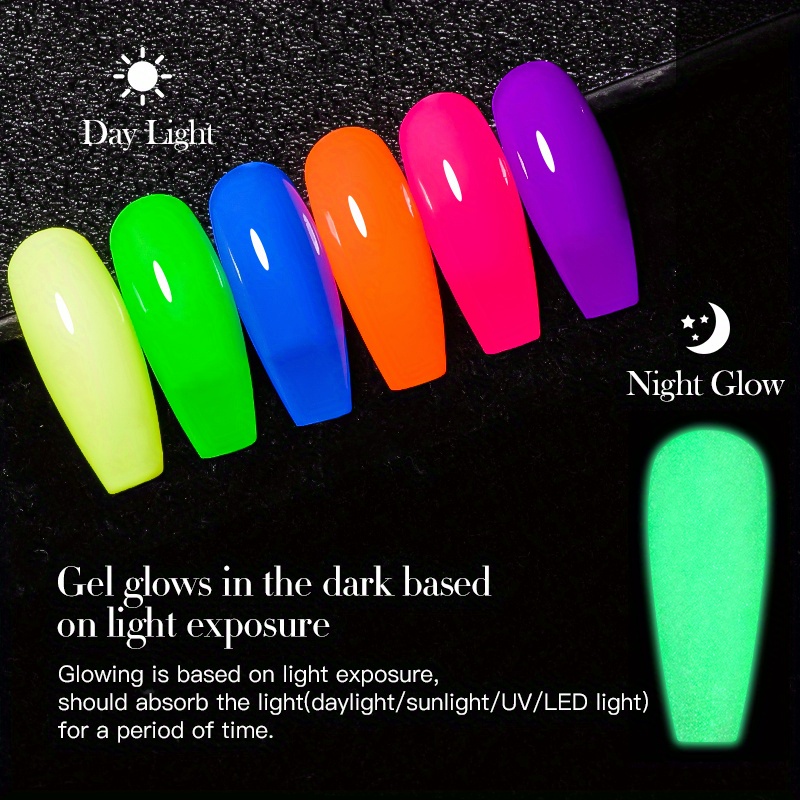 Glow In The Dark Gel Nail Polish Luminous Top Coat For - Temu