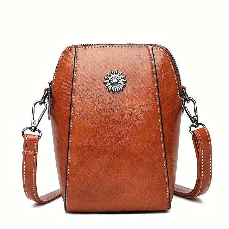 Mini Vintage Cellphone Bag Retro Pu Crossbody Bag Womens Fashion Handbag  Card Holder Wallet 4 7 X6 7 X3 7 - Bags & Luggage - Temu