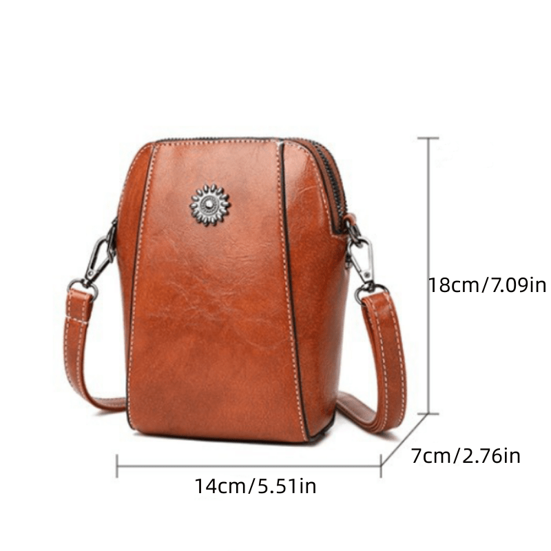 Mini Vintage Cellphone Bag Retro Pu Crossbody Bag Womens Fashion Handbag  Card Holder Wallet 4 7 X6 7 X3 7 - Bags & Luggage - Temu