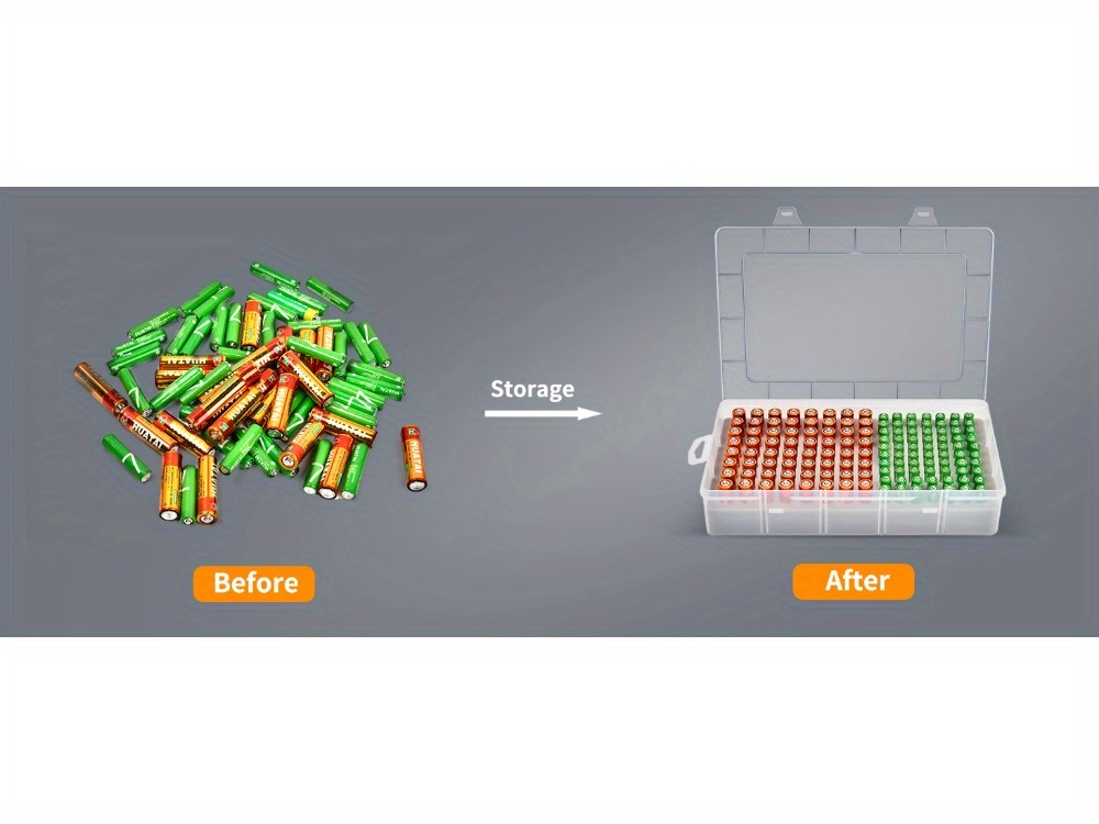 134pcs aa aaa battery storage organizer case pvc battery - Temu Iceland