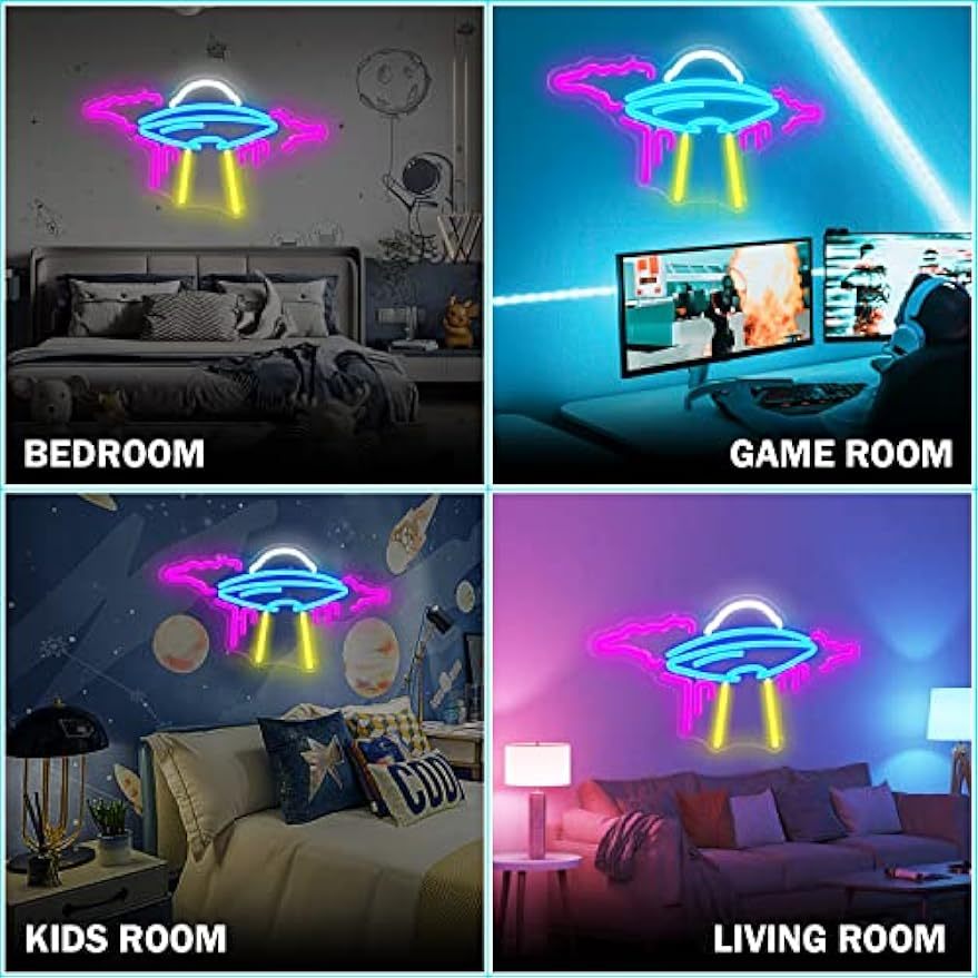 Kids Game Led Sign Wall Art Decor Glow in the Dark Wall Art 