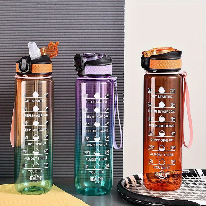 Frosted Transparent Water Bottle For School Outdoor - Temu