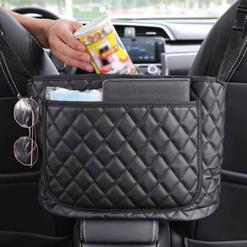 Arabest Car Handbag Holder, Leather Auto Seat Back Organizer