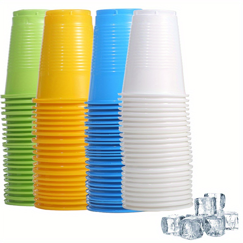 2 Yellow Solo Cups Heavy Plastic Stemmed Party Cups 16oz Brand New