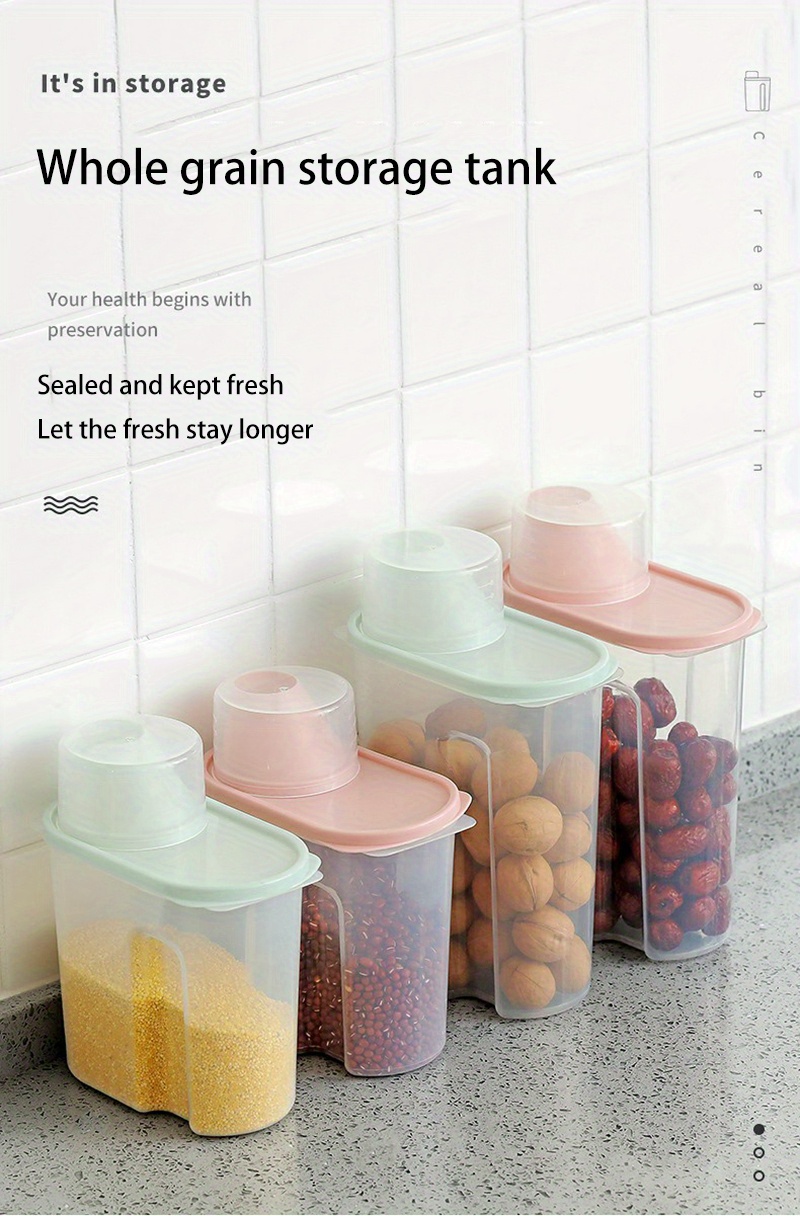 1pc Kitchen Dry Food Storage Container, Moisture-proof & Insect-proof  Grains Storage Box With Sealed Lid