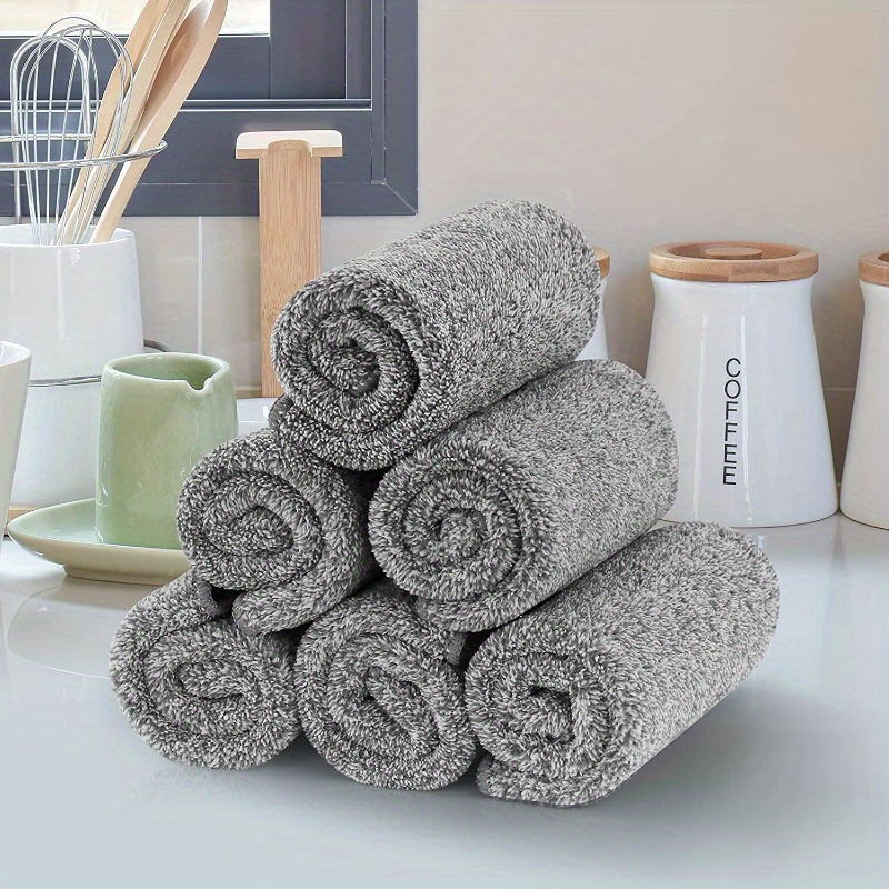 3PCS Natural Bamboo Fiber Thickened Cleaning Cloth Kitchen