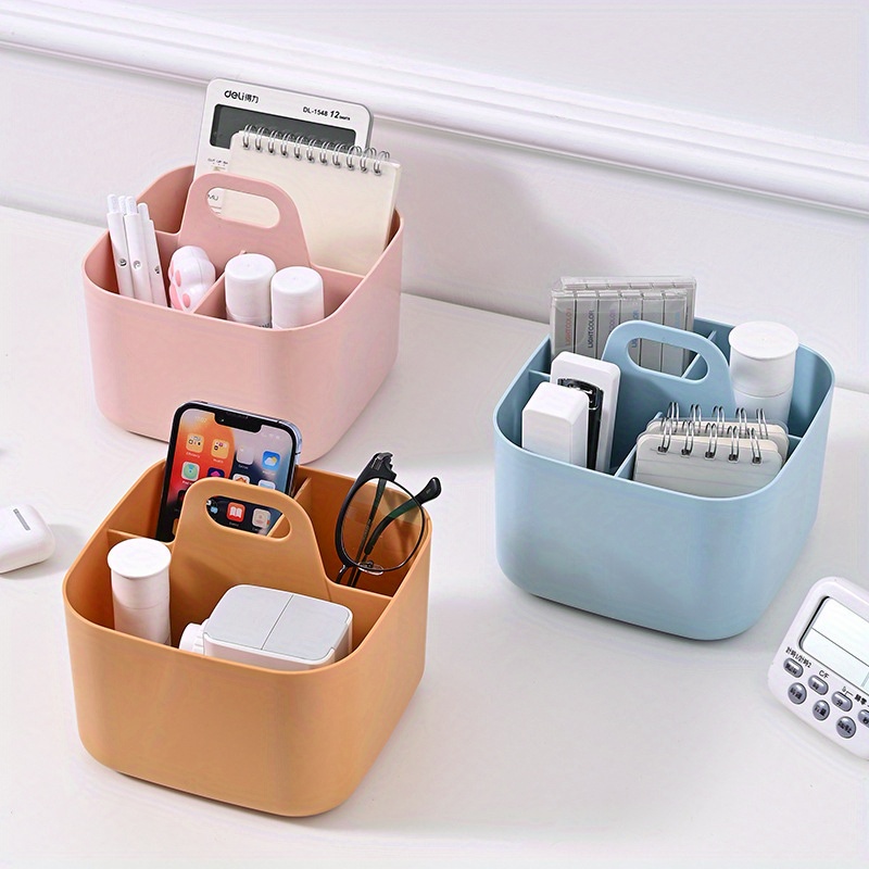 1pc Sundries Storage Box, Desktop Plastic Box, Bathroom Cosmetic