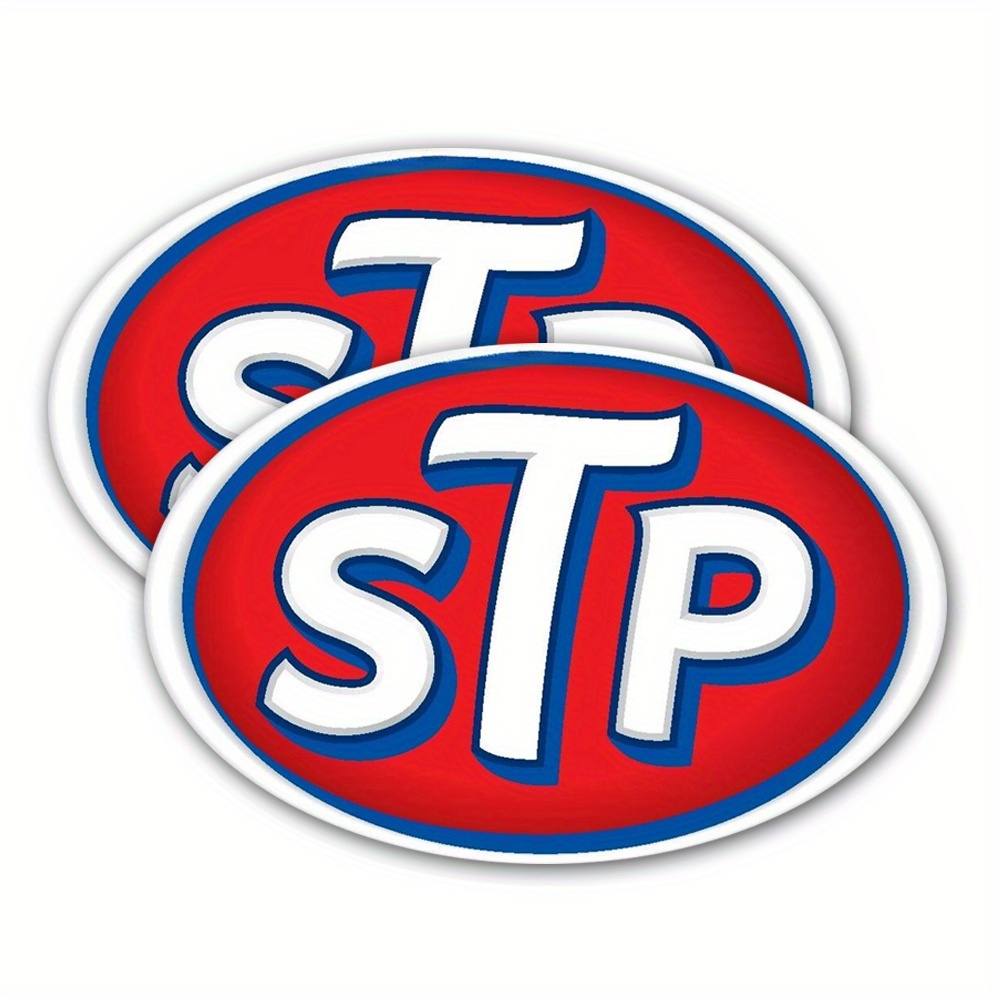 

Stp Oil X 2 Stickers Motorcycle Car Decals