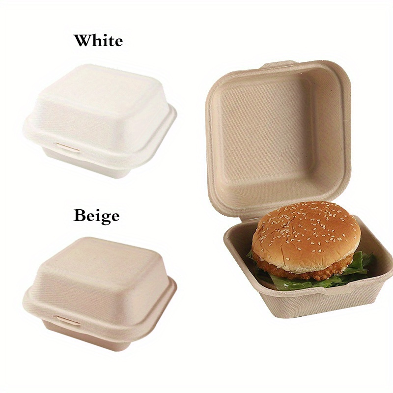 10pcs 1000ml Disposable Lunch Box Microwave Paper Bento Box Meal