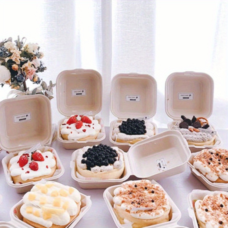 10pcs Disposable Plastic Food Containers Fruit Salad Bento Box Prep Storage  Lunch Boxes Microwavable Meal Restaurant Supplies